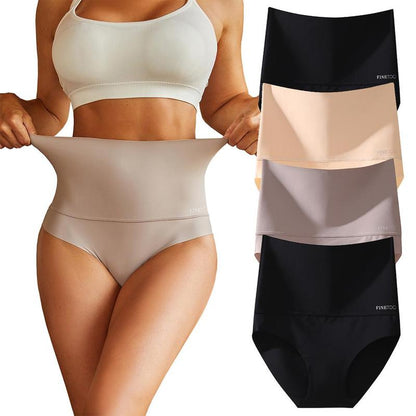 FINETOO Unite Store 4PCS Womenunderwear Spandex Bikini Seamless Panties High Waisted Nylon Brief Basic Lingerie S-3XL Fit Athletic Womenswear