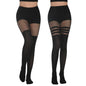 Mock Thigh High Stockings for Women Sexy Fishnet Tights Suspender Pantyhose 2 Pairs Leg Matching Tights