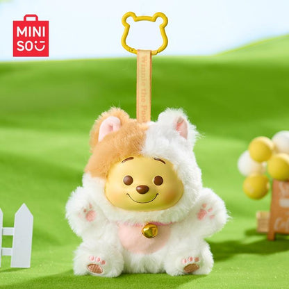 Disney Winnie the Pooh Collection Naughty Team Vinyl Plush Pendant Box - Super Cute Plush Pendants and Surrounding Doll Figurines Are Suitable as Gifts for Girls
