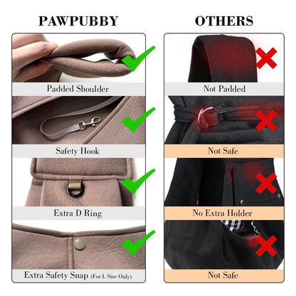 Upgraded Dog Sling for Small and Medium Pets up to 25 Lbs with Comfortable Adjustable Padded Shoulder Breathable Carrier Pet Portable Travel Bag Pet Gift