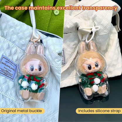 Protective Case for Labubu Have a Seat Series - Crystal Clear Display Box for the Monsters Figures - Dustproof & Scratch-Resistant Showcase (Doll Not Included)