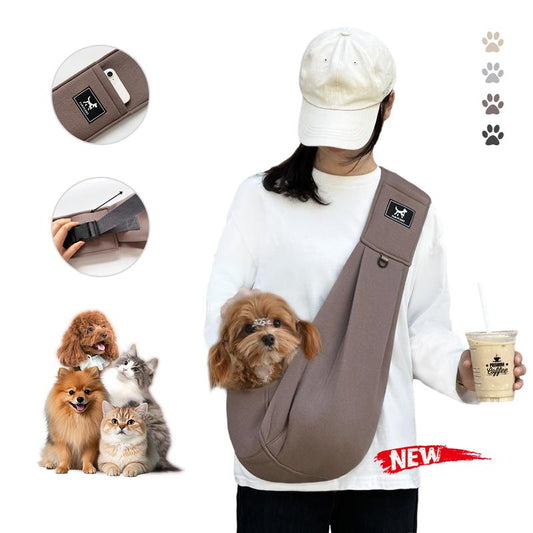 Upgraded Dog Sling for Small and Medium Pets up to 25 Lbs with Comfortable Adjustable Padded Shoulder Breathable Carrier Pet Portable Travel Bag Pet Gift