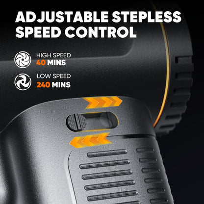 √Electric Air Duster, 130000RPM High-Speed Compressed Air Blower Gun, Adjustable Gears, 8000Mah Rechargeable Cordless, Mini Turbo Jet Fan for Keyboard, PC, Car, Home & Outdoor Cleaning Powerful Portable