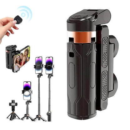 Selfie Stick Tripod, 360° Rotating, Retractable Mobile Phone Handle Tripod (With Detachable Remote Control), 3-In-1 Mini Mobile Phone Handle, Vlog Live Photography Tool, Selfie Accessories, Family Gifts Cellphone