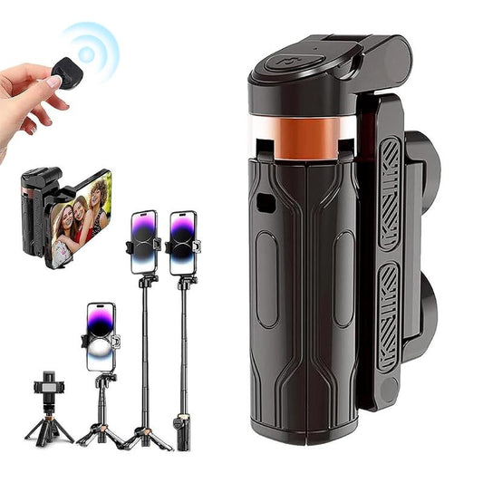 Selfie Stick Tripod, 360° Rotating, Retractable Mobile Phone Handle Tripod (With Detachable Remote Control), 3-In-1 Mini Mobile Phone Handle, Vlog Live Photography Tool, Selfie Accessories, Family Gifts Cellphone