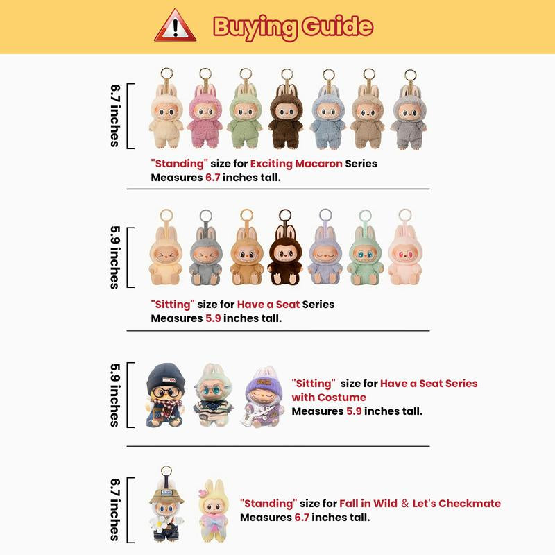 Protective Case for Labubu Have a Seat Series - Crystal Clear Display Box for the Monsters Figures - Dustproof & Scratch-Resistant Showcase (Doll Not Included)