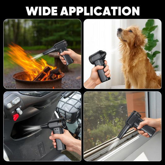 √Electric Air Duster, 130000RPM High-Speed Compressed Air Blower Gun, Adjustable Gears, 8000Mah Rechargeable Cordless, Mini Turbo Jet Fan for Keyboard, PC, Car, Home & Outdoor Cleaning Powerful Portable