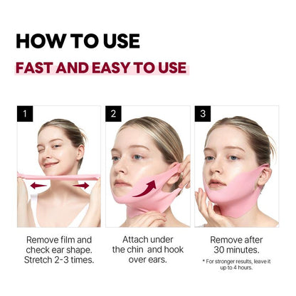 Camellia Deep Collagen Chin Lifting Gel Mask, Double Chin Reducer, Defined Jawline Shaper, Hydrating Firming Brightening Cosmetic Lifting Jeju Camellia Ingredients Skin Repair