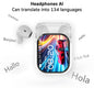【HTC NE20】Bluetooth V6.0 Earphones AI Translator Earbuds OWS LCD Touch Screen Sport Wireless Headphones HD Stereo Sound Longlife